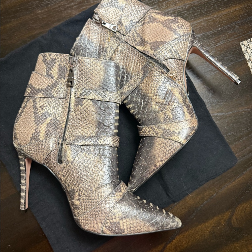 Bo.B Python Embossed Leather Ankle Boots Multi-St… - image 5
